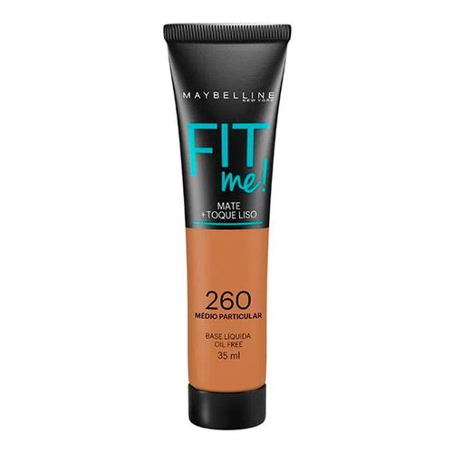 Maybelline Base Líquida Oil Free Fit Me! Cor 260 Médio Particular 35ml
