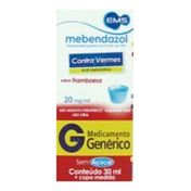 Mebendazol Suspensão 100mg/5ml Genérico EMS 30ml