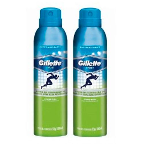 Desodorante Gillette Antitranspirante Spray Power Rush 93g - 2 unidades