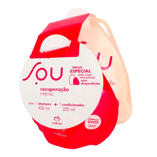 Kit Sou Recuperação Intensa Shampoo 400ml + Condicionador 200ml Kit Sou Recuperação Intensa Shampoo 400ml + Condicionador 200ml