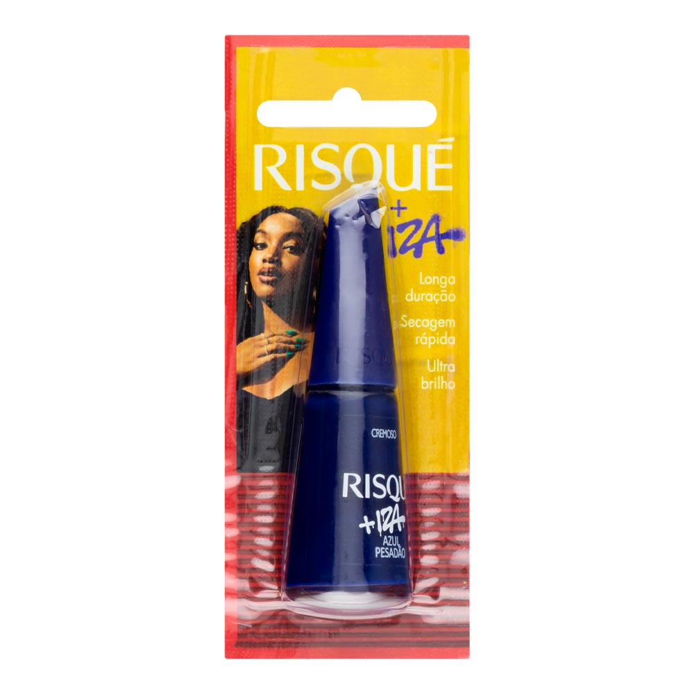 Esmalte Risqué Iza Azul Pesadão Cremoso 8ml