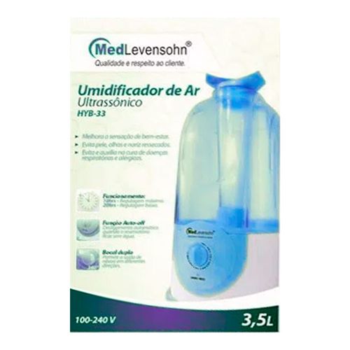 Umidificador Ultrassonic Hyb33 Azul Medlevensohn Umidificador Ultrassonic Hyb33 Azul Medlevensohn
