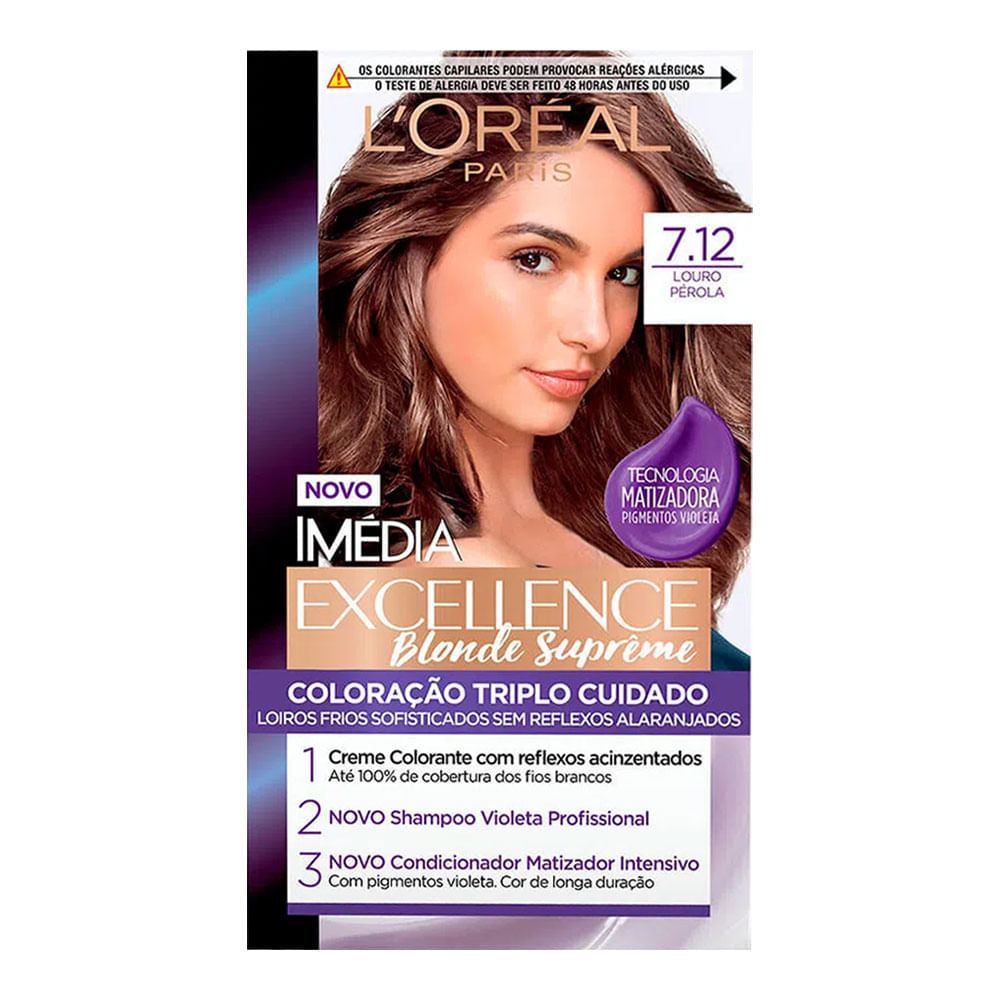 Coloração Permanente Imédia Blondes Supreme 7.12 1 Unidade