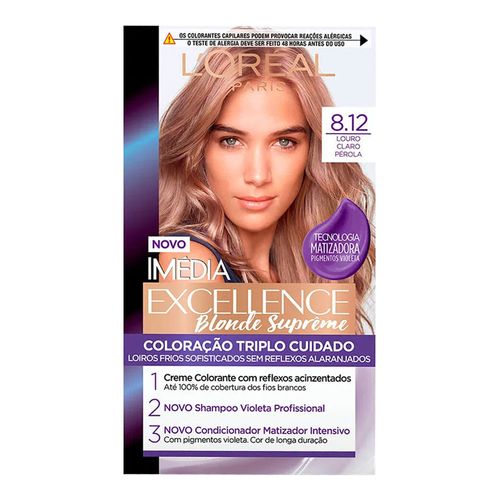 Coloração Permanente Imédia Blondes Supreme 8.12 1 Unidade Coloração Permanente Imédia Blondes Supreme 8.12 1 Unidade