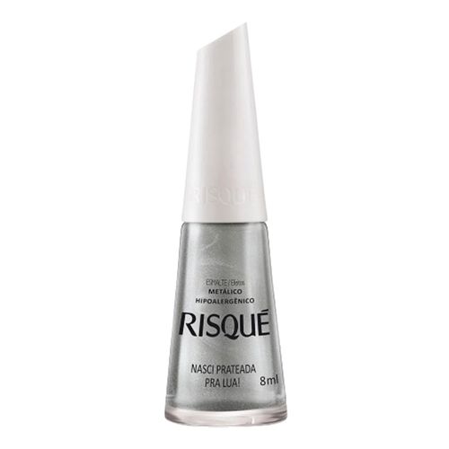 Esmalte Metálico Risqué Nasci Prateada pra Lua 8ml Esmalte Metálico Risqué Nasci Prateada pra Lua 8ml