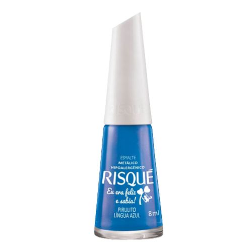 Esmalte Metálico Risqué Pirulito Língua Azul 8ml Esmalte Metálico Risqué Pirulito Língua Azul 8ml