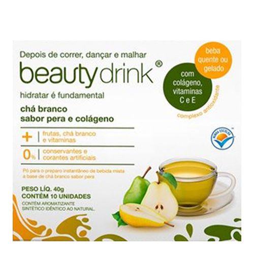 Chá Branco Beauty Drink Sabor Pêra 10 Sachês Chá Branco Beauty Drink Sabor Pêra 10 Sachês