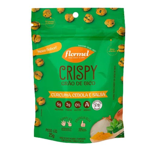 Snack Flormel Crispy Curcuma Cebola e Salsa 25g Snack Flormel Crispy Curcuma Cebola e Salsa 25g