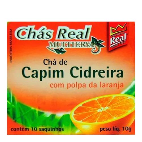 Chá Real Multiervas capim cidreira com polpa de laranja Chá Real Multiervas capim cidreira com polpa de laranja