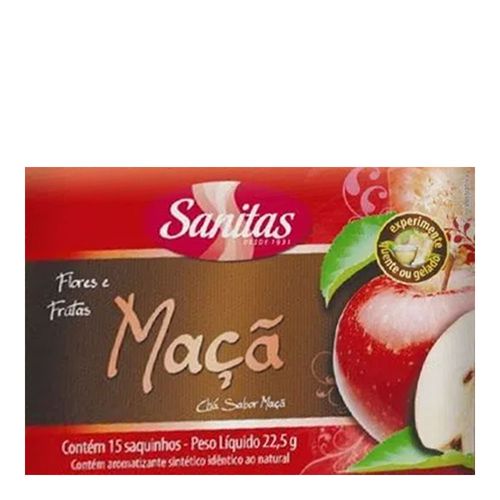 Chá Sanitas Flores e Frutas Maçã 15 Saquinhos Chá Sanitas Flores e Frutas Maçã 15 Saquinhos