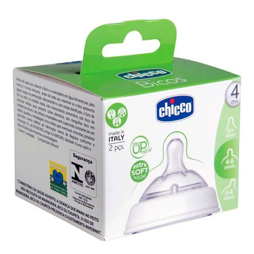 Bico de Mamadeira Step Up Fluxo Ajustavel 4 Meses ou Mais 2 Unidades Chicco