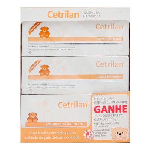 Kit 2 Cremes Contra Assadura Cetrilan Theraskin 40g + Sabonete Kit 2 Cremes Contra Assadura Cetrilan Theraskin 40g + Sabonete