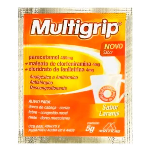 Multigrip Sabor Laranja Multilab Sachê 5g Multigrip Sabor Laranja Multilab Sachê 5g