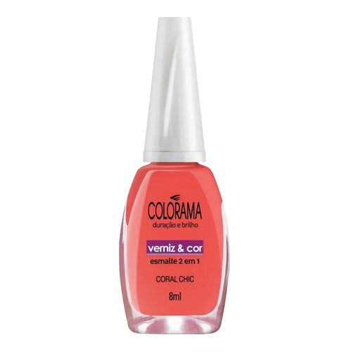 Esmalte Colorama Glam Verniz e Cor Coral Chic 8ml