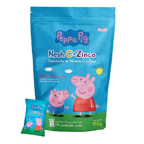 Suplemento Vitamínico Nesh Vitamina C + Zinco Peppa Pig Morango 60 Gomas Suplemento Vitamínico Nesh Vitamina C + Zinco Peppa Pig Morango 60 Gomas