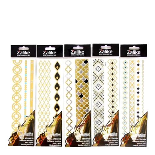 Tatuagem Metálica Temporária para Pele Zalike Tatuagem Metálica Temporária para Pele Zalike