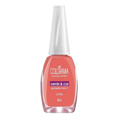 Esmalte Colorama Verniz e Cor Coral 8ml