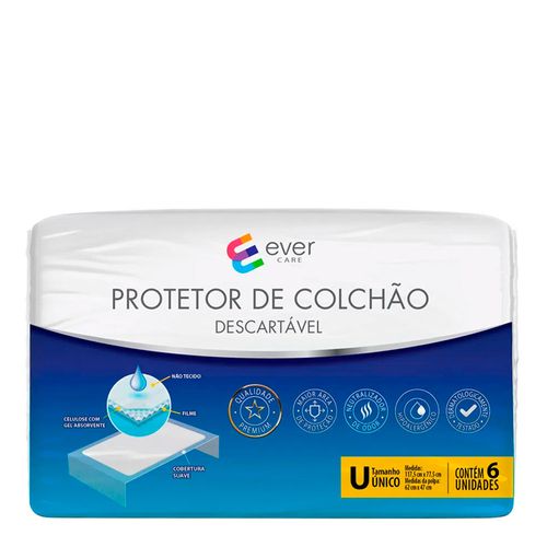 Protetor-de-Colchao-Descartavel-Ever-Care-Tamanho-unico-6-Unidades Protetor-de-Colchao-Descartavel-Ever-Care-Tamanho-unico-6-Unidades