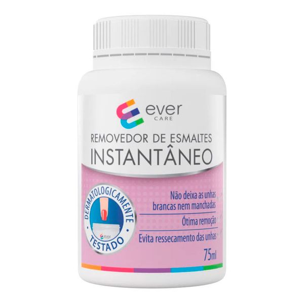 Removedor De Esmalte Ever Care Instantâneo 75ml
