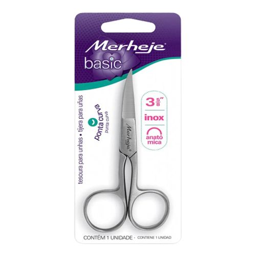 Tesoura para Unha Merheje Basic Ponta Curva 3,5 Tesoura para Unha Merheje Basic Ponta Curva 3,5