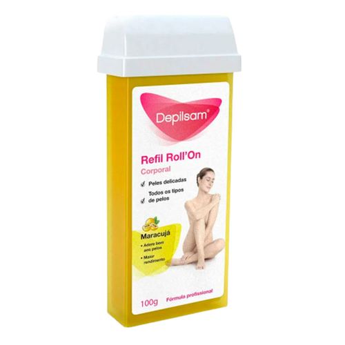 Cera Depilatória Roll On Depilsam Maracujá 100g Cera Depilatória Roll On Depilsam Maracujá 100g