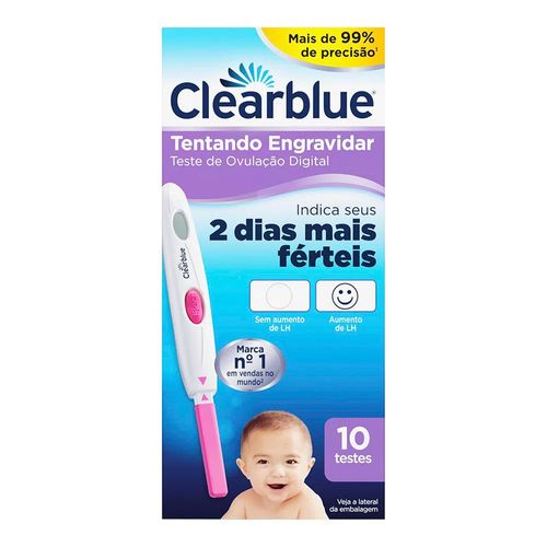 Teste de Ovulação Digital Clearblue 10 Unidades Teste de Ovulação Digital Clearblue 10 Unidades