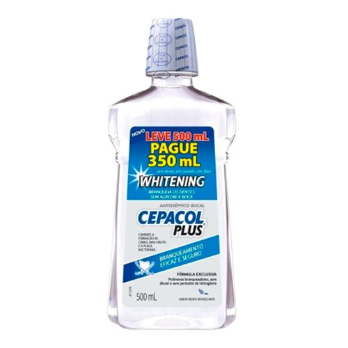 Enxaguatório Bucal Cepacol Plus Whitening 500ml Enxaguatório Bucal Cepacol Plus Whitening 500ml