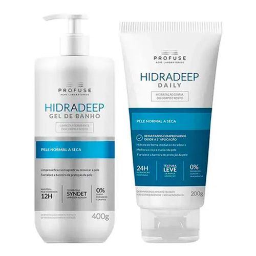 Kit Profuse Hidradeep Gel de Banho 400g + Hidratante 200g Kit Profuse Hidradeep Gel de Banho 400g + Hidratante 200g