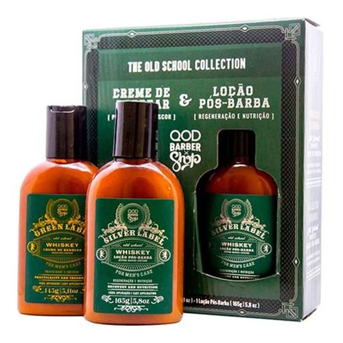 Kit QOD Barber Shop Green Label Creme de Barbear 145g + Loção Pós-Barba 165g Kit QOD Barber Shop Green Label Creme de Barbear 145g + Loção Pós-Barba 165g