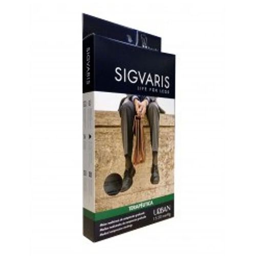 Meia 3/4 Masculina Sigvaris Urban Ponteira Fechada Preta G Meia 3/4 Masculina Sigvaris Urban Ponteira Fechada Preta G