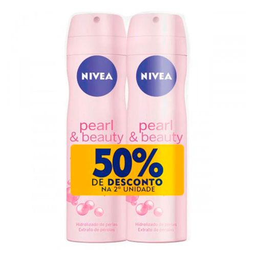 Kit Desodorante Aerosol Feminino Nivea Pearl & Beauty 105g 2 Unidades Kit Desodorante Aerosol Feminino Nivea Pearl & Beauty 105g 2 Unidades