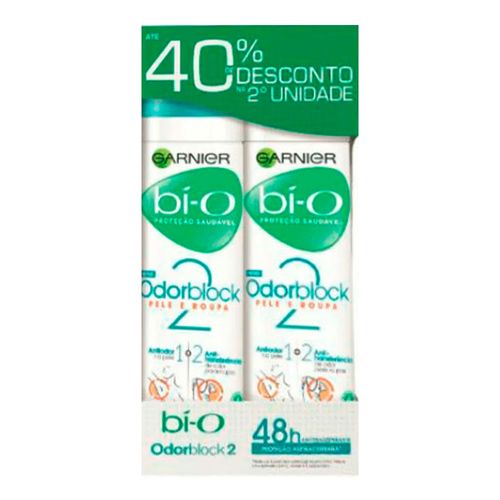 Kit Desodorante Bi-O Aerosol Odorblock2 150ml 2 Unidades Kit Desodorante Bi-O Aerosol Odorblock2 150ml 2 Unidades