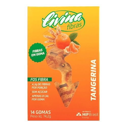Fibras Livina Tangerina 14 Gomas Fibras Livina Tangerina 14 Gomas