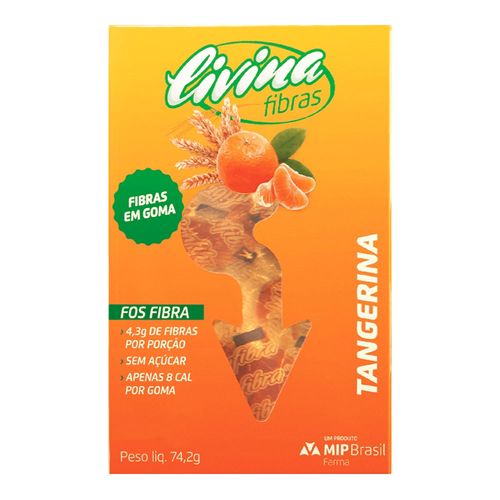 Fibras Livina Tangerina 60 Gomas Fibras Livina Tangerina 60 Gomas