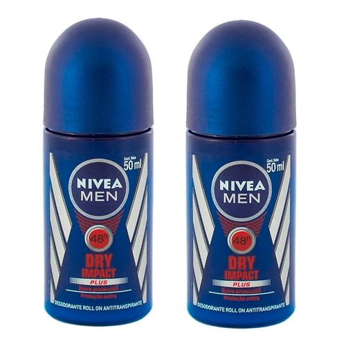 Kit Desodorante Nivea Roll On Dry Confort For Man 50ml 2 Unidades Kit Desodorante Nivea Roll On Dry Confort For Man 50ml 2 Unidades