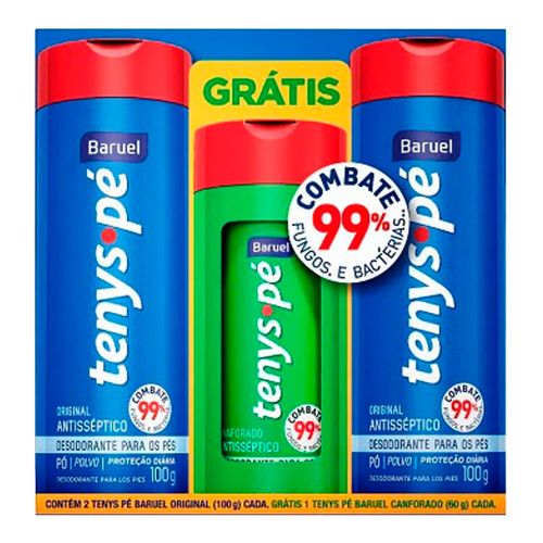 Pó Tenys Pé Baruel Original 100g C/2 Unidades Pó Tenys Pé Baruel Original 100g C/2 Unidades