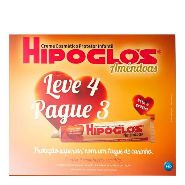 Pomada Assadura Hipoglós Amêndoas 40g 4 Unidades