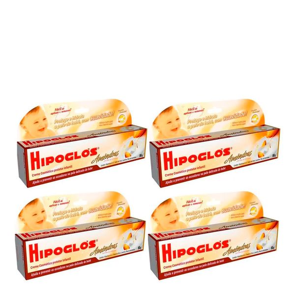 Pomada Assadura Hipoglós Amêndoas 80g 4 Unidades