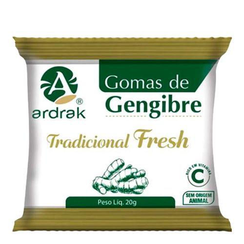Goma de Gengibre Tradicional Ardrak 20g