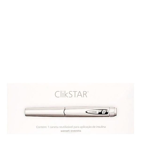 Caneta para Aplicação de Insulina Clikstar Prata