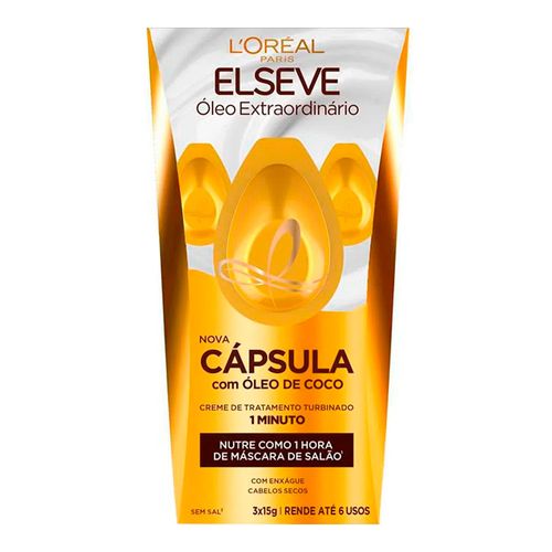 Cápsula de Tratamento Elseve Óleo Extraordinário 3 Unidades 15ml cada Cápsula de Tratamento Elseve Óleo Extraordinário 3 Unidades 15ml cada
