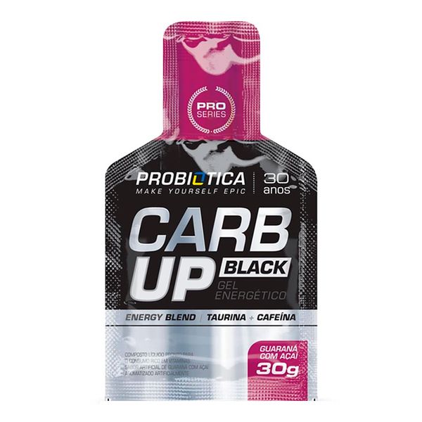 Carb Up Gel Probiótica Black Açaí Com Guaraná Sachê 30g