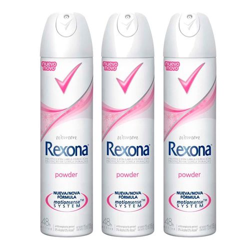 Kit Desodorante Rexona Powder 3 Unidades