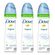 Kit Dove Desodorante Aerosol Original Comprimido 3 Unidades