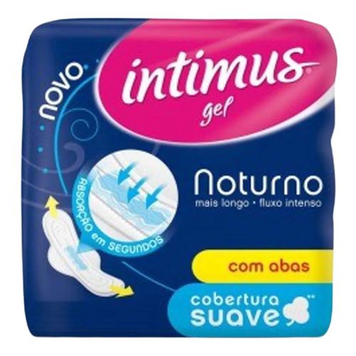 Kit Absorvente Intimus Gel Noturno com Abas 4 Unidades Kit Absorvente Intimus Gel Noturno com Abas 4 Unidades