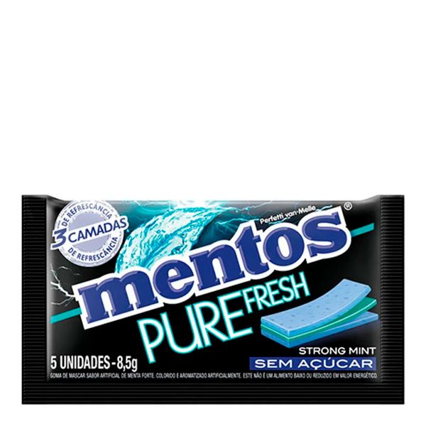 Mentos 3 Mais Strong Mint 8,5g