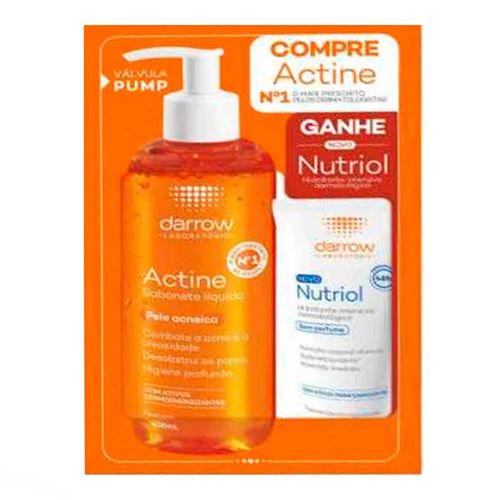 Kit Darrow Sabonete Líquido Facial Actine 400ml + Loção Hidratante Nutriol 40ml Kit Darrow Sabonete Líquido Facial Actine 400ml + Loção Hidratante Nutriol 40ml