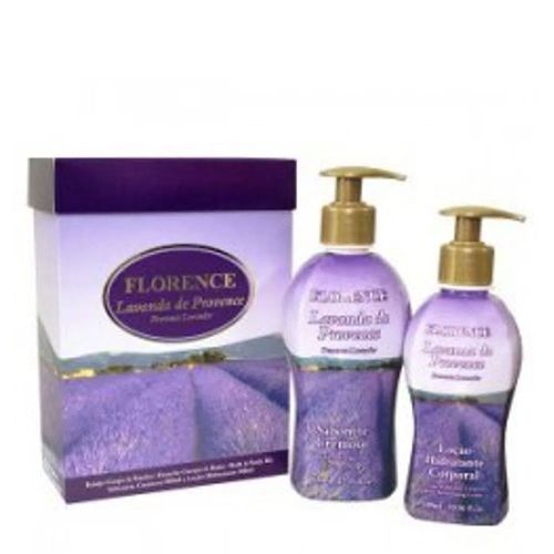 Kit Florence Lavanda de Provence Sabonete Cremoso 500ml + Loção Hidratante 300ml