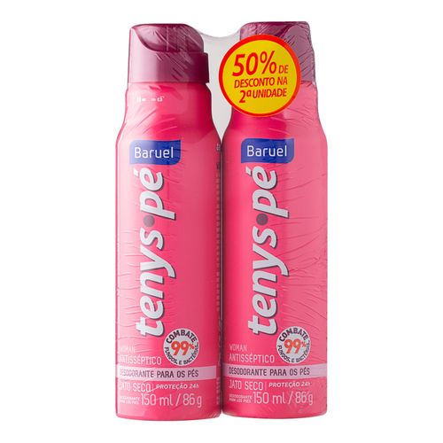 Kit Tenys Pé Desodorante Para Os Pés Woman 2 Unidades 92g Kit Tenys Pé Desodorante Para Os Pés Woman 2 Unidades 92g