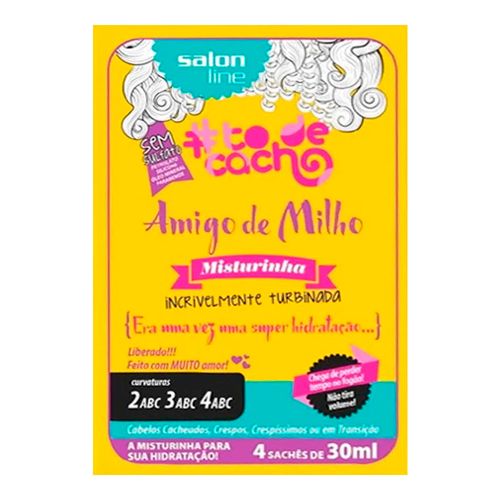 Kit Salon Line Amigo De Milho Misturinha Tô de Cacho com 4 sachês de 30ml Kit Salon Line Amigo De Milho Misturinha Tô de Cacho com 4 sachês de 30ml